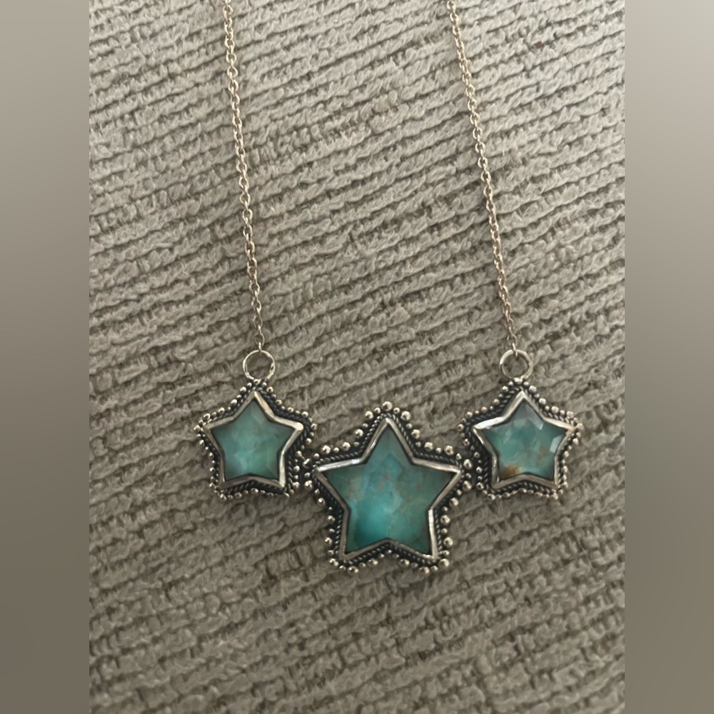 Kingman doublet and sterling silver star necklace